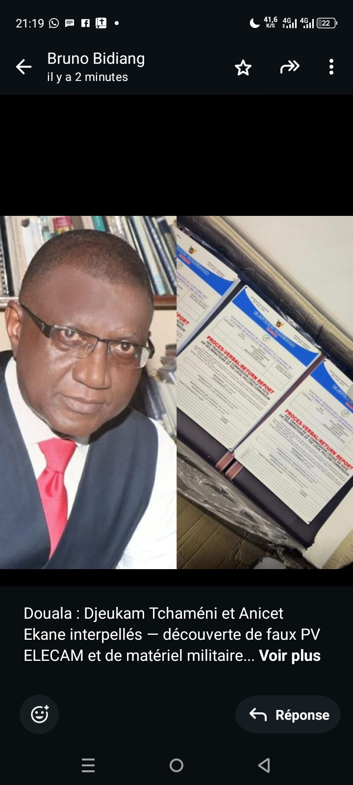 Présidentielle 2025 ~Douala :Djeukam Tchaméni et  Anicet Ekane interpellés—découverte de faux  PV ELECAM et  de matériel militaire