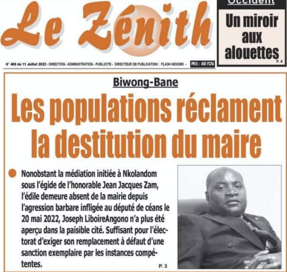 Breakenews   *LE MAUVAIS GESTIONNAIRE DE BIWONG-BANE DERRIÈRE LES BARREAUX*