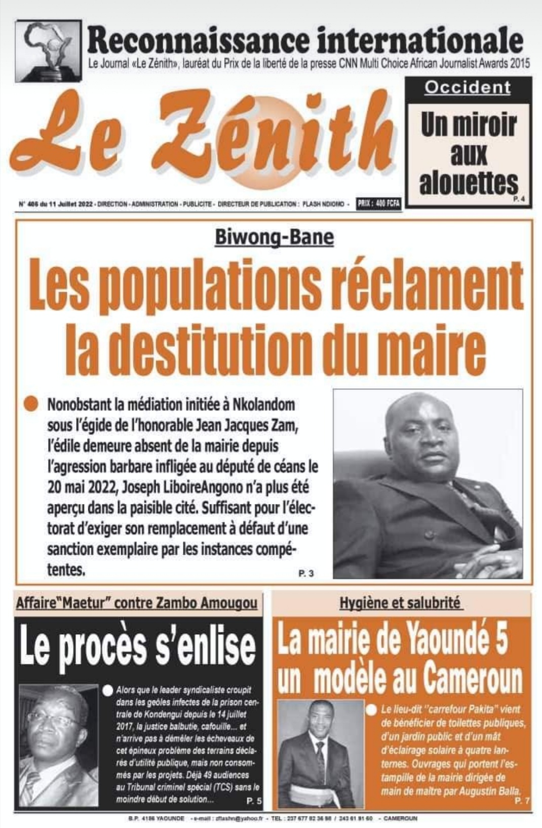 Biwong Bane : LE DOSSIER DU FONDS ROUTIER DE BIWONG ~UNE AFFAIRE DE DÉTOURNEMENT DE FONDS  PUBLICS.  Acte 10