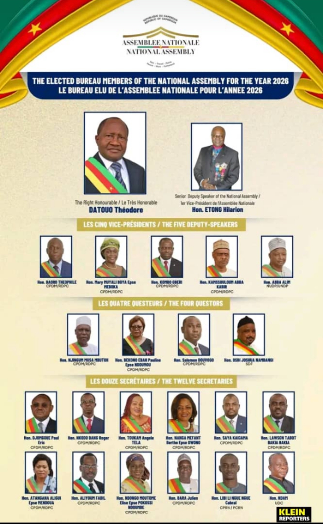 Théodore Datouo, élu Président de l'Assemblée nationale du Cameroun avec une majorité écrasante